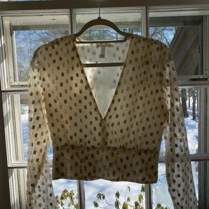 Leith Long-Sleeve Gold & White Shirt